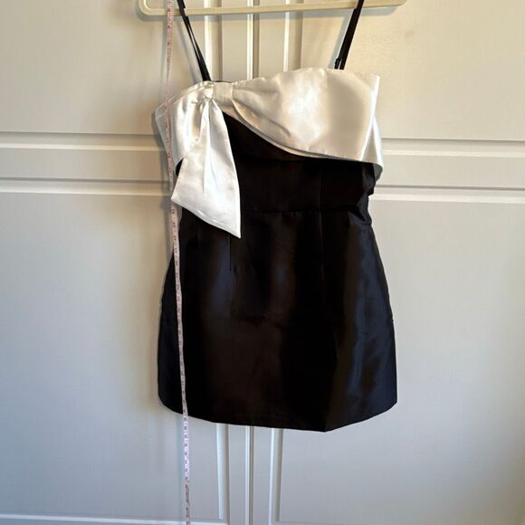 NWT Hutch Serena bow Black and White A-line dress Size 6 - Picture 10 of 11